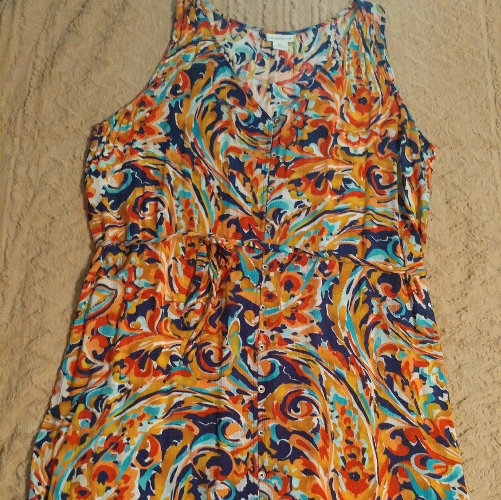 Button up midi dress